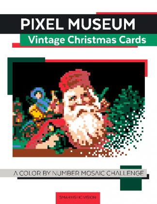Christmas Color by Number Vintage Postcards Coloring Book for Adults